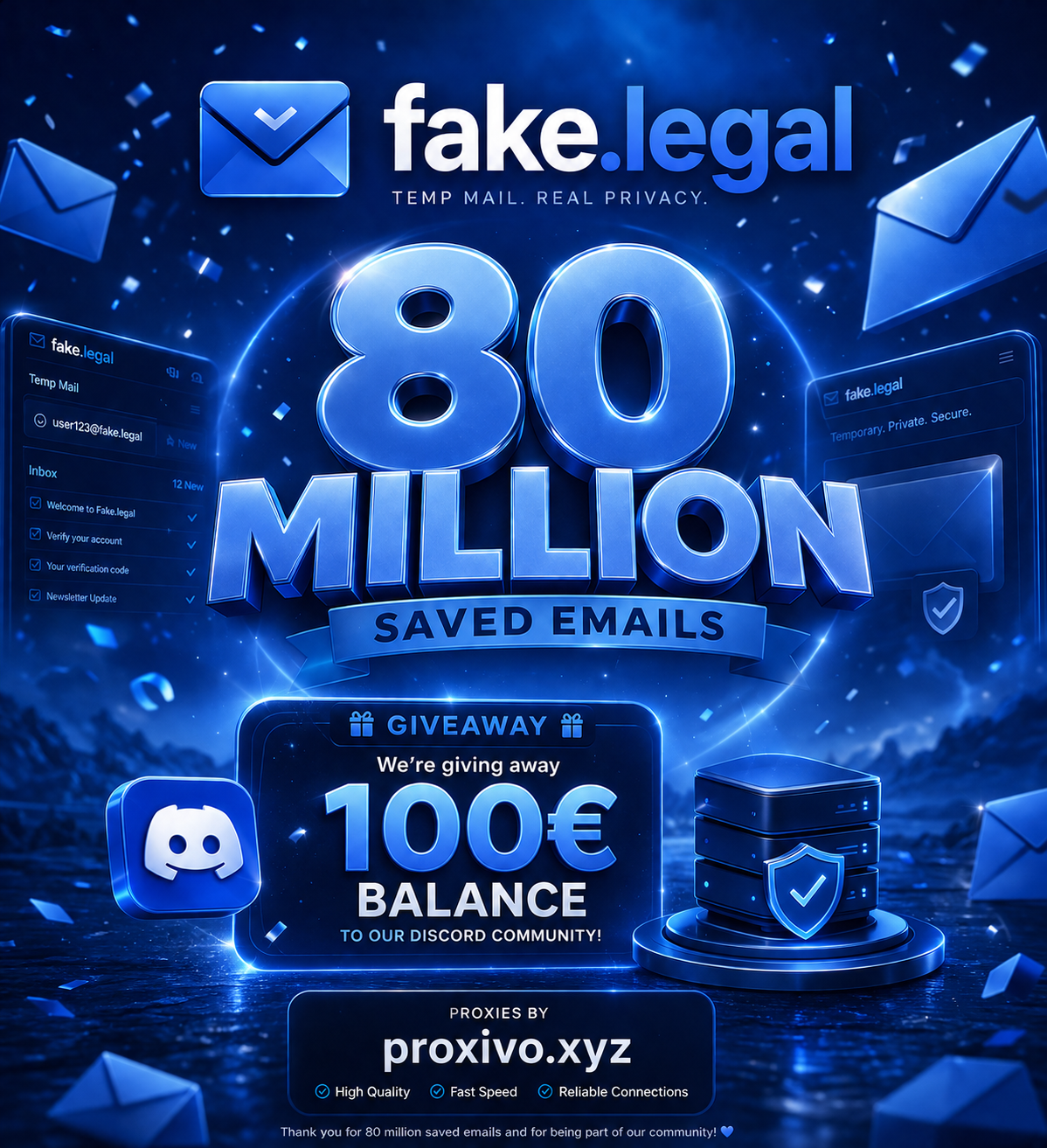 80 Million Saved Emails Giveaway